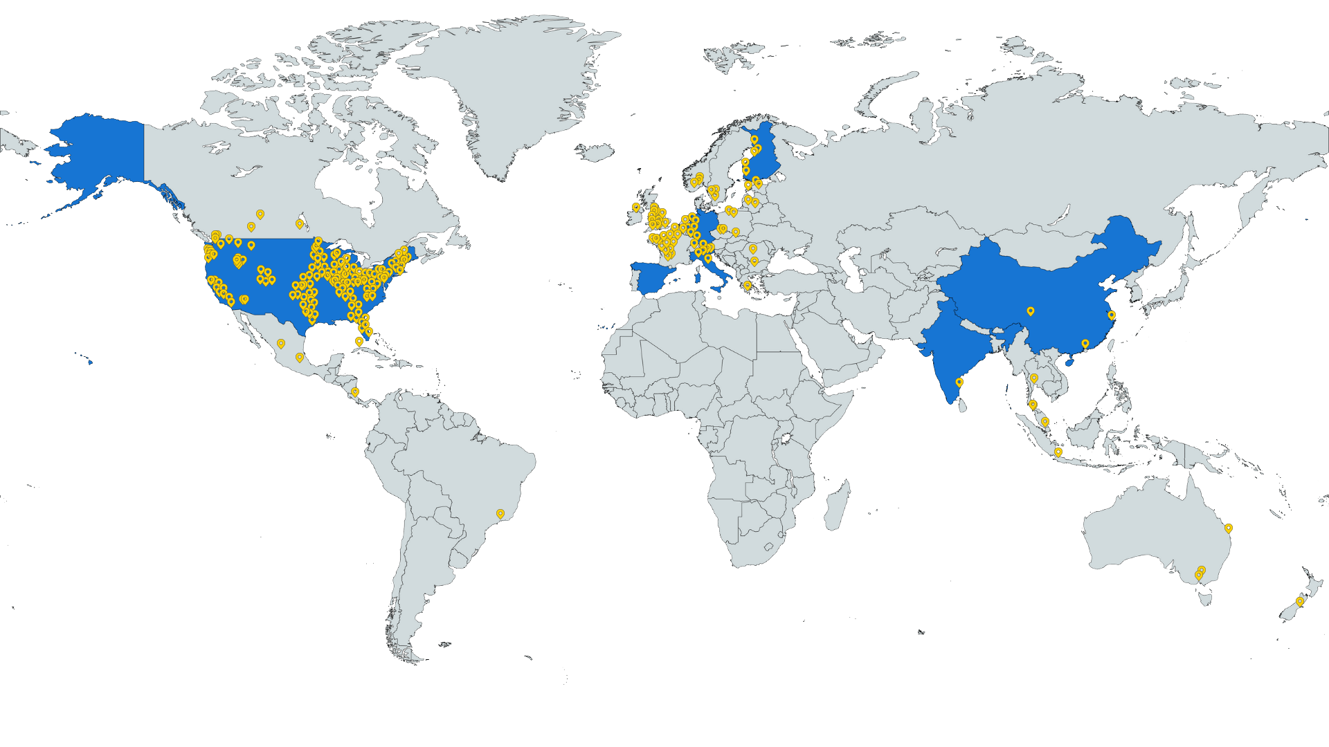 CalcuQuote_CQ World Map_customer locations and customer locations_2026