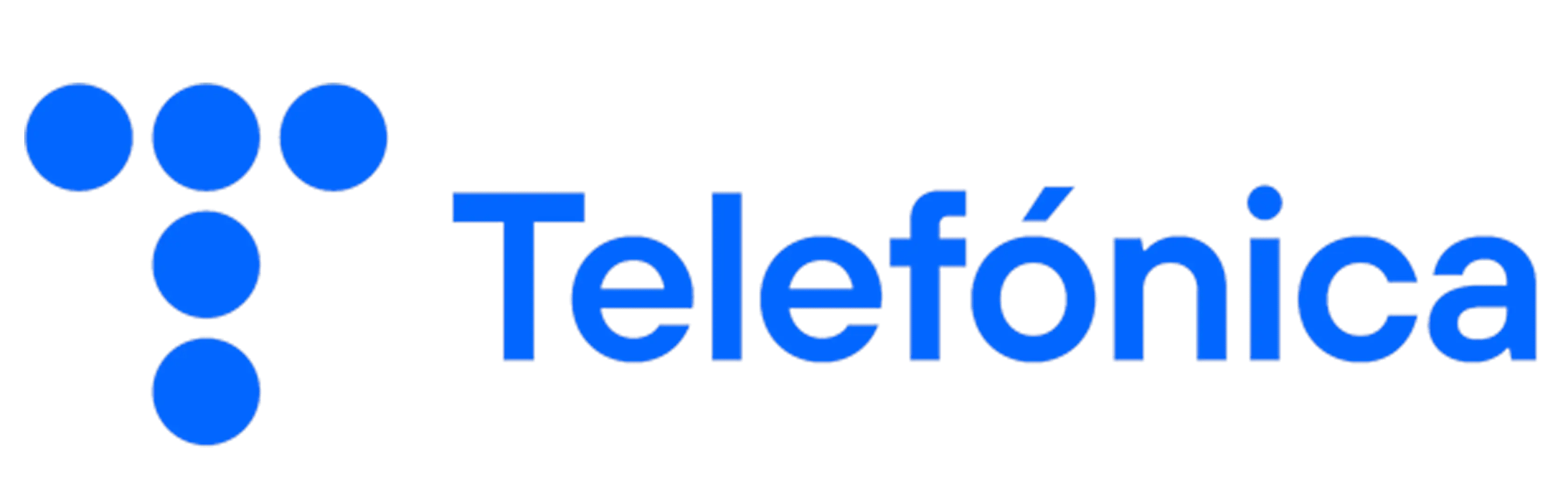 Telefonica logo in brand blue