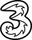 Three logo in black