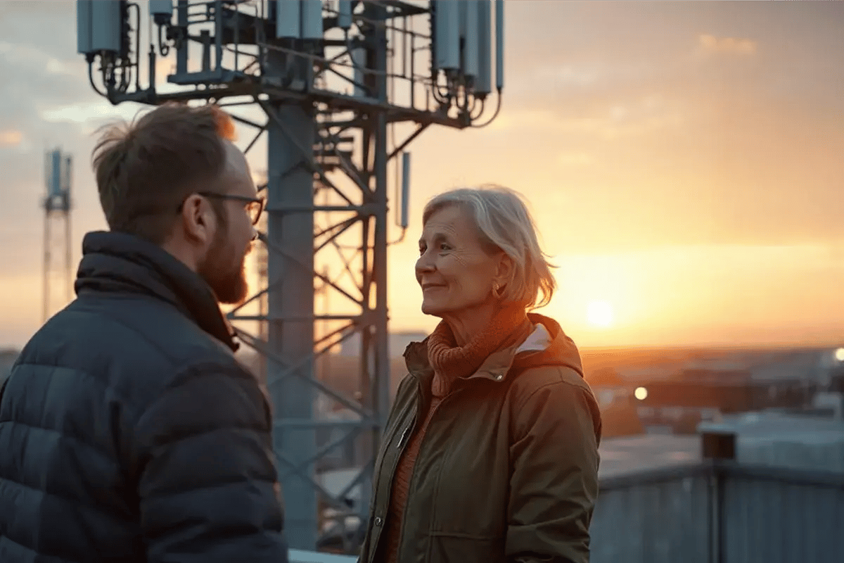 A man and a woman from telecom industry in Sweden