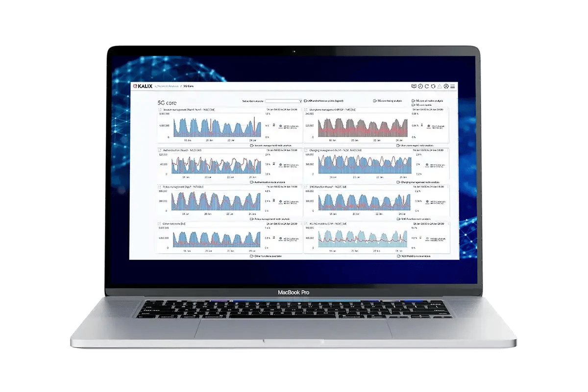 Service Assurance Portal in KALIX shown in a laptop screen