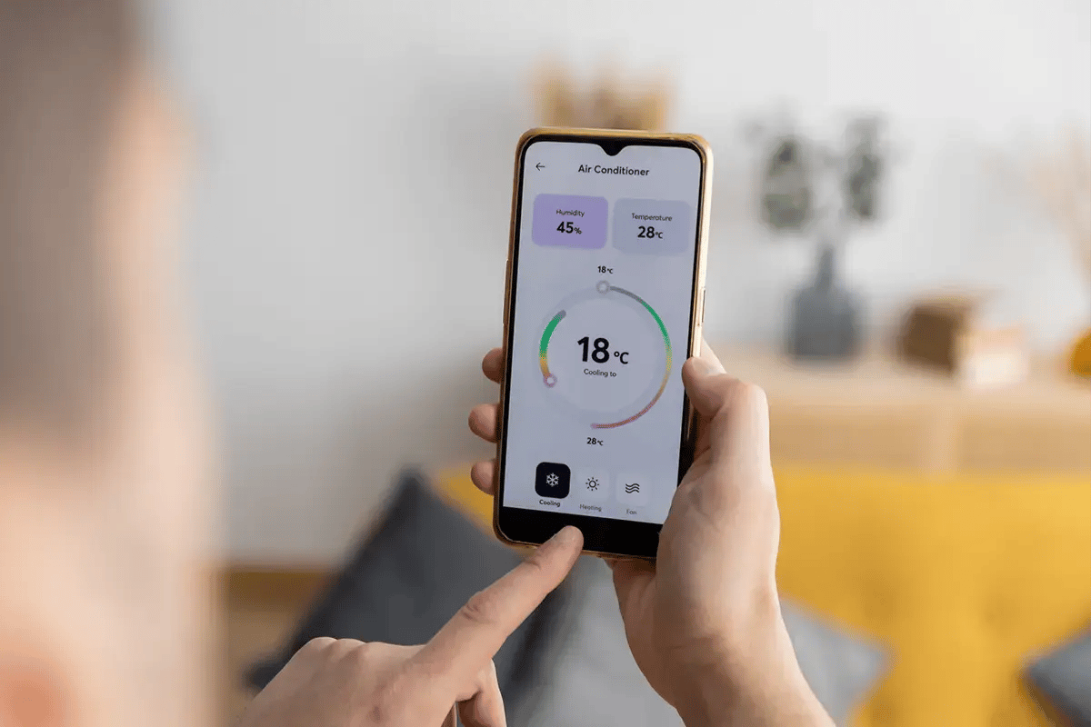 IoT Application monitored in a mobile phone