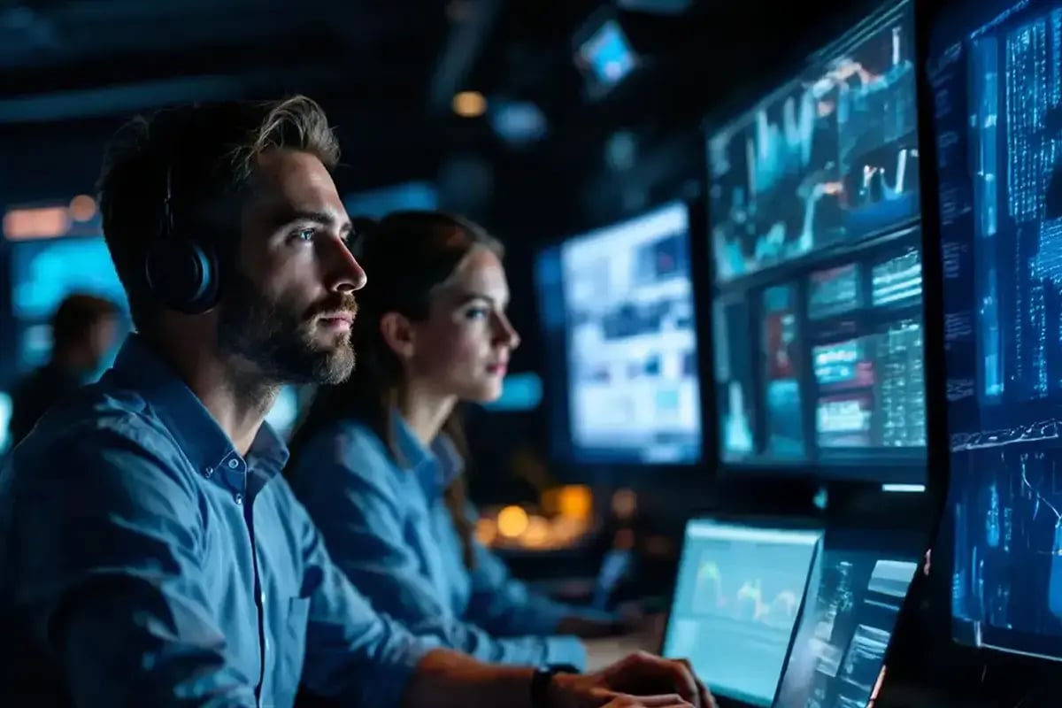 Data Engineers preparing data for AI processing and automation in telecom