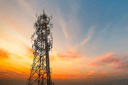 A telecom tower at dawn