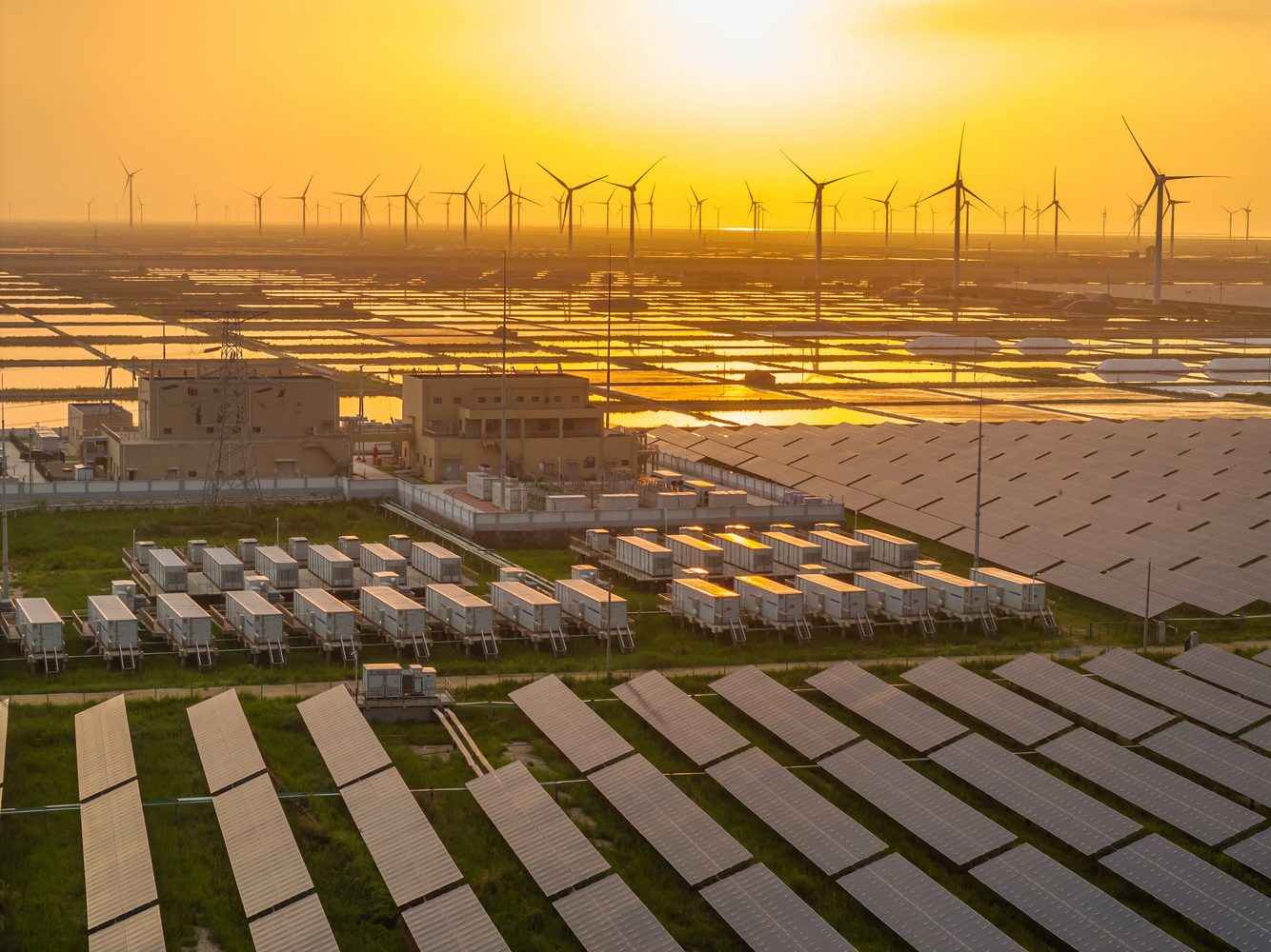 Energy storage, winpark, solarpark